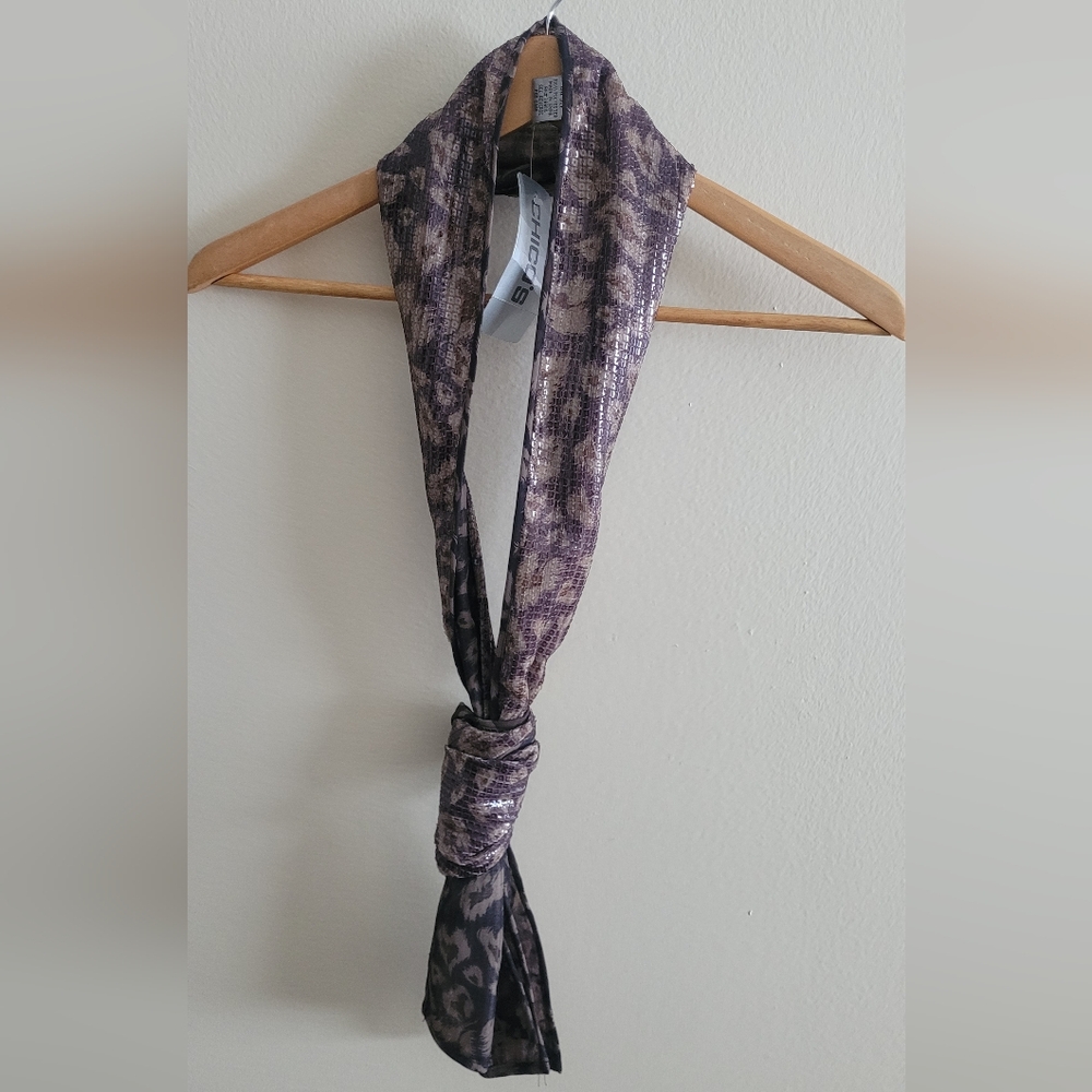 Chico's leopard animal print and sequin scarf